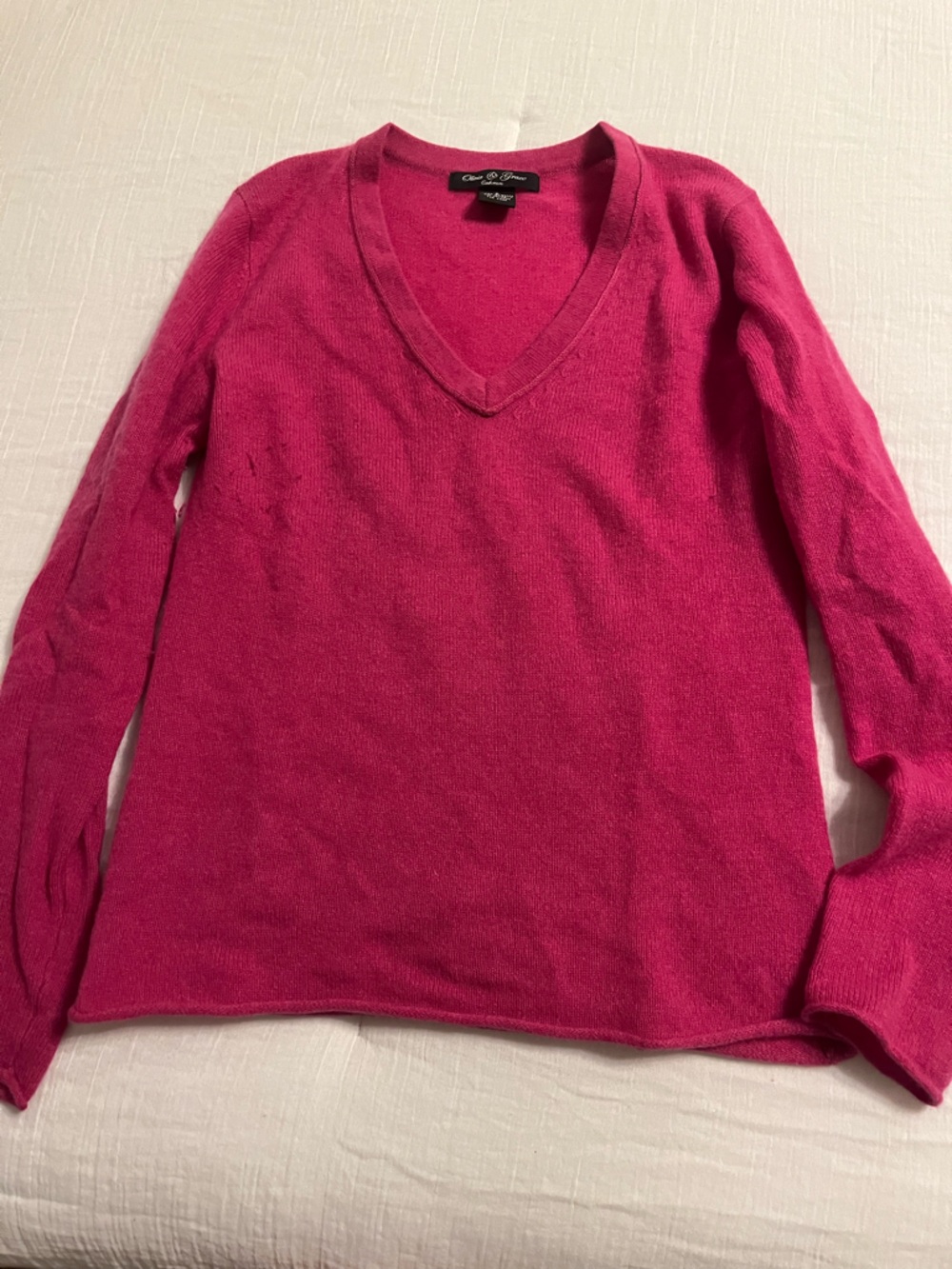 Olivia Rae Bright Magenta V-Neck Sweater